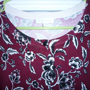 Charter Club Tops - Charter Club red black white XL top button down Charter Club Tops - Charter Club red black white XL top button down